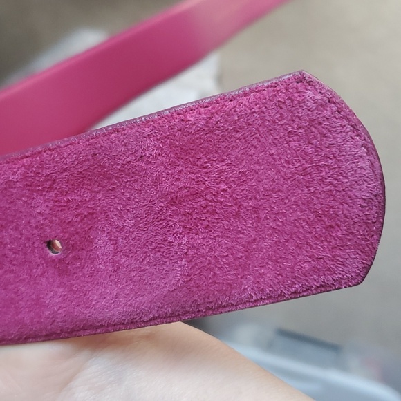Genuine Leather Made In Taiwan Pink Belt Size M - Picture 11 of 14
